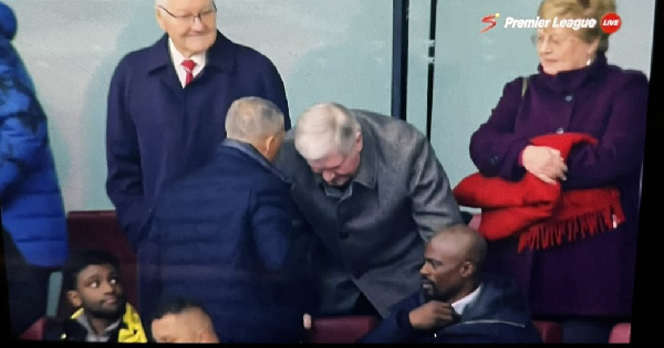 Chris Hughton was present at the Emirates Stadium with his assistant, George Boateng