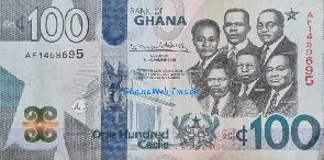 A GH¢100 note