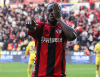 Boateng pounced on a loose ball in the box to level the score for Gaziantep