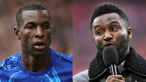 Mikel Obi (R) has advised Nicholas Jackson (L) to stay at Chelsea