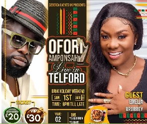 Ofori Amponsah will perform in the UK on January 1