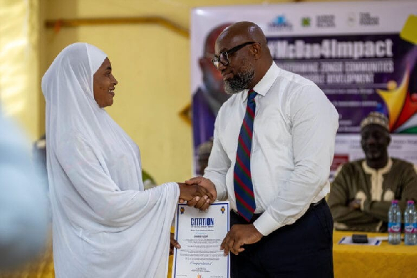 Dr Daniel McKorley inducting new students into the McDan Scholarship Scheme