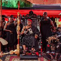 HRM Ohempon Dr Yeboah Asiamah at the burial rites of late the Wenchihemaa