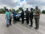 Ejurahene donated a 170K Toyota pickup to Ejura military barracks