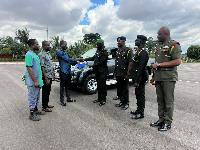 Ejurahene donated a 170K Toyota pickup to Ejura military barracks