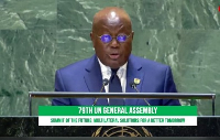 Nana Akufo-Addo addressing the UN General Assembly on September 25, 2024