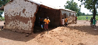 Students studying under deplorable conditions