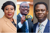 Dr Afriye (M) says he and his people will not sit for Dr Awusi (L) to attack Dr Eric Nyamkye