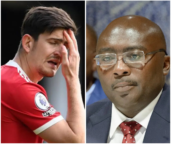 Harry Maguire and Dr Mahamudu Bawumia