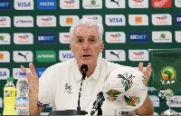 South Africa's coach, Hugo Broos