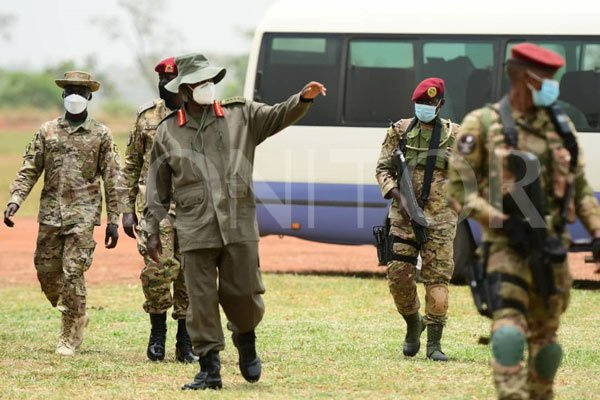 President Museveni arrives at the National Leadership Institute (NALI), Kyankwanzi District