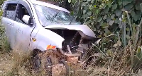 A photo of a damaged car