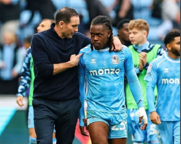 Brandon Thomas-Asante (R) is a Black Stars attacker