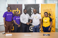 Officials from Chipper Cash and Universal Merchant Bank who graced the event
