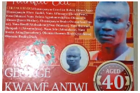 Funeral poster of the late George Kwame Antwi