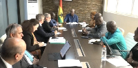 World Bank officials in a meeting with President Mahama