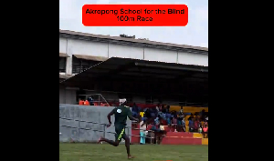 Screenshot of one of the visually impaired  athletes