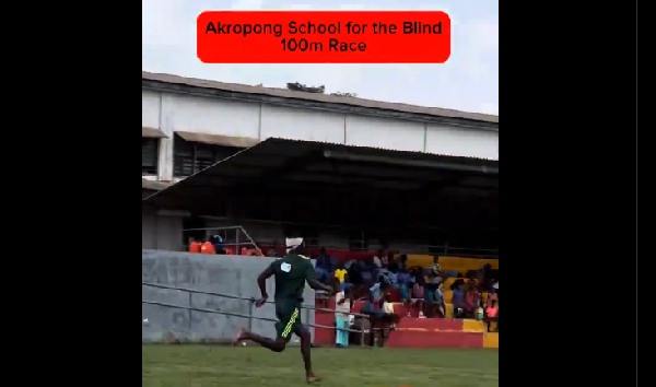 Screenshot of one of the visually impaired  athletes