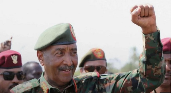 This is believed to be the first time Gen Burhan has set foot in the presidential palace since the s