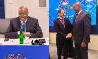 Dr Cassiel Ato Forson and Director of the IMF’s African Department, Zeine Zeidane (R)