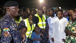 Dampare (far left) with some of the community members