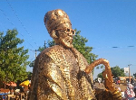 The statue mounted in honor of the Kusaasis revered overlord, Naba Abugurago Asigiri Azoko ll