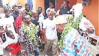 Nii Okang Duamro Nmashie III among other leaders performing traditional duties