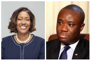 Ghana Bar Association President, Efua Ghartey and Presidential Spokesperson, Felix Kwakye Ofosu