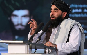 Afghan Taliban's Deputy Minister of Information and Culture and spokesman Zabihullah Mujahid