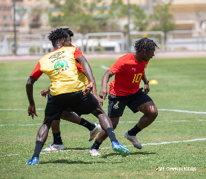 Image of Black Satellites players training