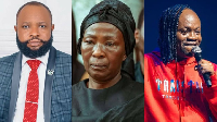 (L) Collins Owusu Amankwah, Akosua Serwaa (M) and the late Daddy Lumba (R)
