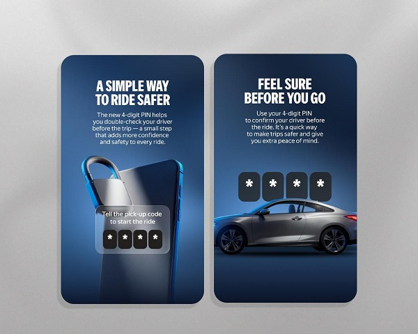 The interface automatically reminds passengers to turn on special features