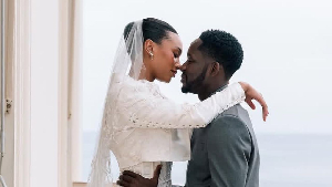 Nigerian singer Mr Eazi and wife Temi Otedola