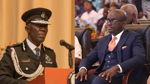 IGP George Akuffo Dampare and Godfred Dame