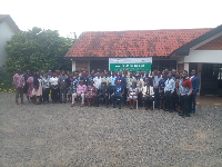 Participants in a group photo after the opening ceremony