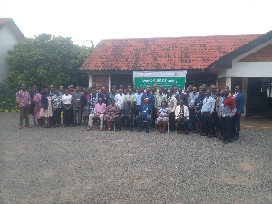 Participants in a group photo after the opening ceremony