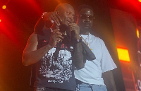 King Promise during his performance with rapper Sarkodie