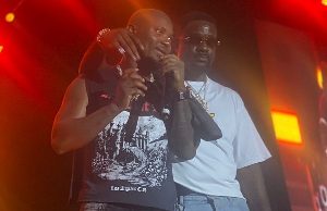 King Promise during his performance with rapper Sarkodie