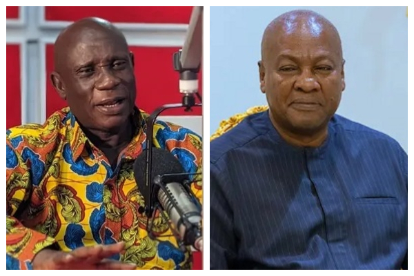 Nana Obiri Boahen (L) and President John Dramani Mahama (R)