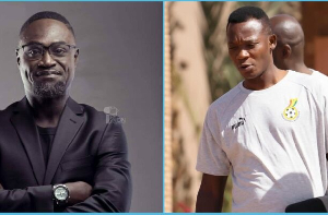 Countryman Songo (L) and Former Black Stars defender, John Paintsil