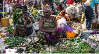 Espérance Mushashine, 44, mother of 12, sells vegetables at the Kituku market in DRC on Jan 26,2026