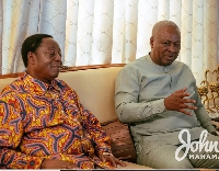Former President John Mahama and Dr. Kwabena Duffuor