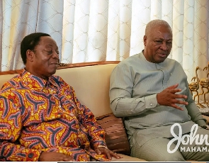 Former President John Mahama and Dr. Kwabena Duffuor