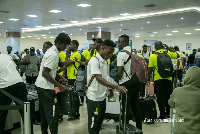 The Black Galaxies during their arrival at the Kotoka International Airport