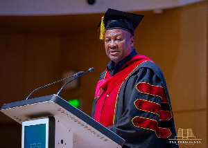 President John Dramani Mahama speaking at the Russian University of Transport