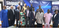 Deputy Minister of Transport, Fredrick Obeng-Adom with Members of Ghana Chamber of Shipping