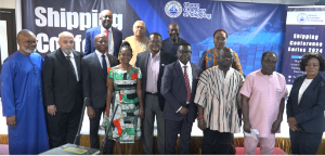 Deputy Minister of Transport, Fredrick Obeng-Adom with Members of Ghana Chamber of Shipping