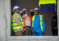 Dr. Ben Asante with other officials during the inspection