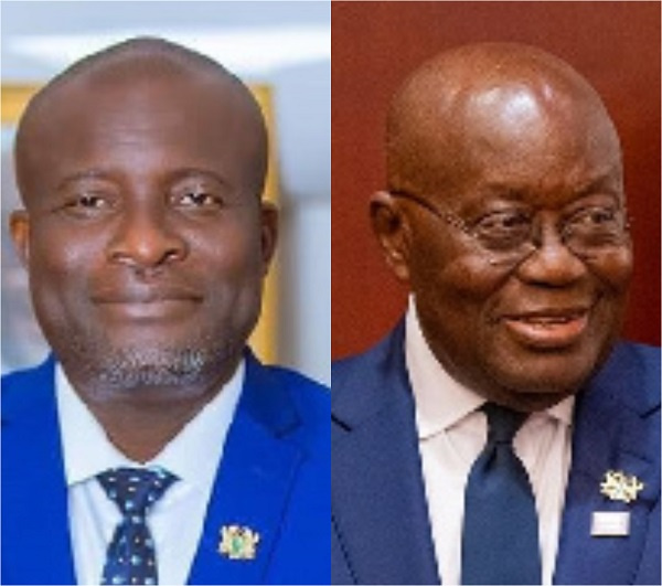 Daniel Nii Kwartei Titus-Glover (left), President Nana Addo Dankwa Akufo-Addo (right)