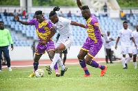 Medeama captain Vincent Atinga in action against Remo Stars
